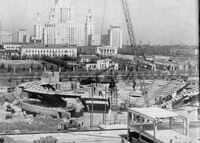 Строительство цирка на Ленинских горах (предположительно до 1965)