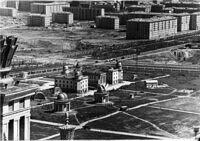 Вид с МГУ на Университетский и Вернадского (1956)